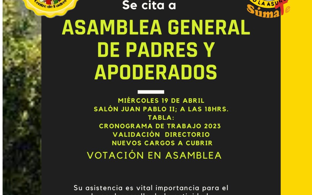 ASAMBLEA GENERAL DE PADRES Y APODERADOS